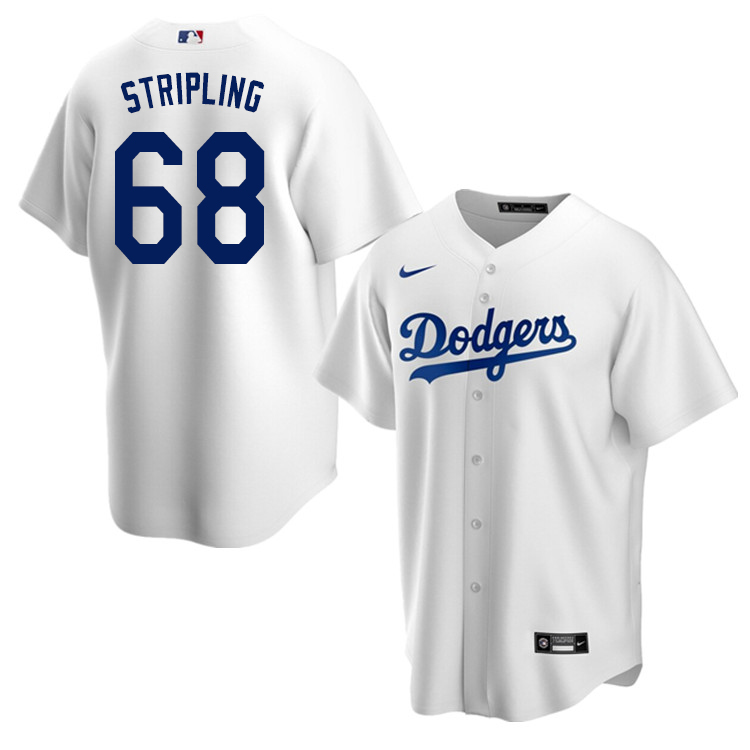 Nike Men #68 Ross Stripling Los Angeles Dodgers Baseball Jerseys Sale-White - Click Image to Close